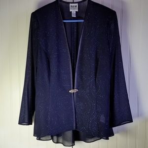 R&M Richards Womans Plus 16 Sheer Overshirt Mint